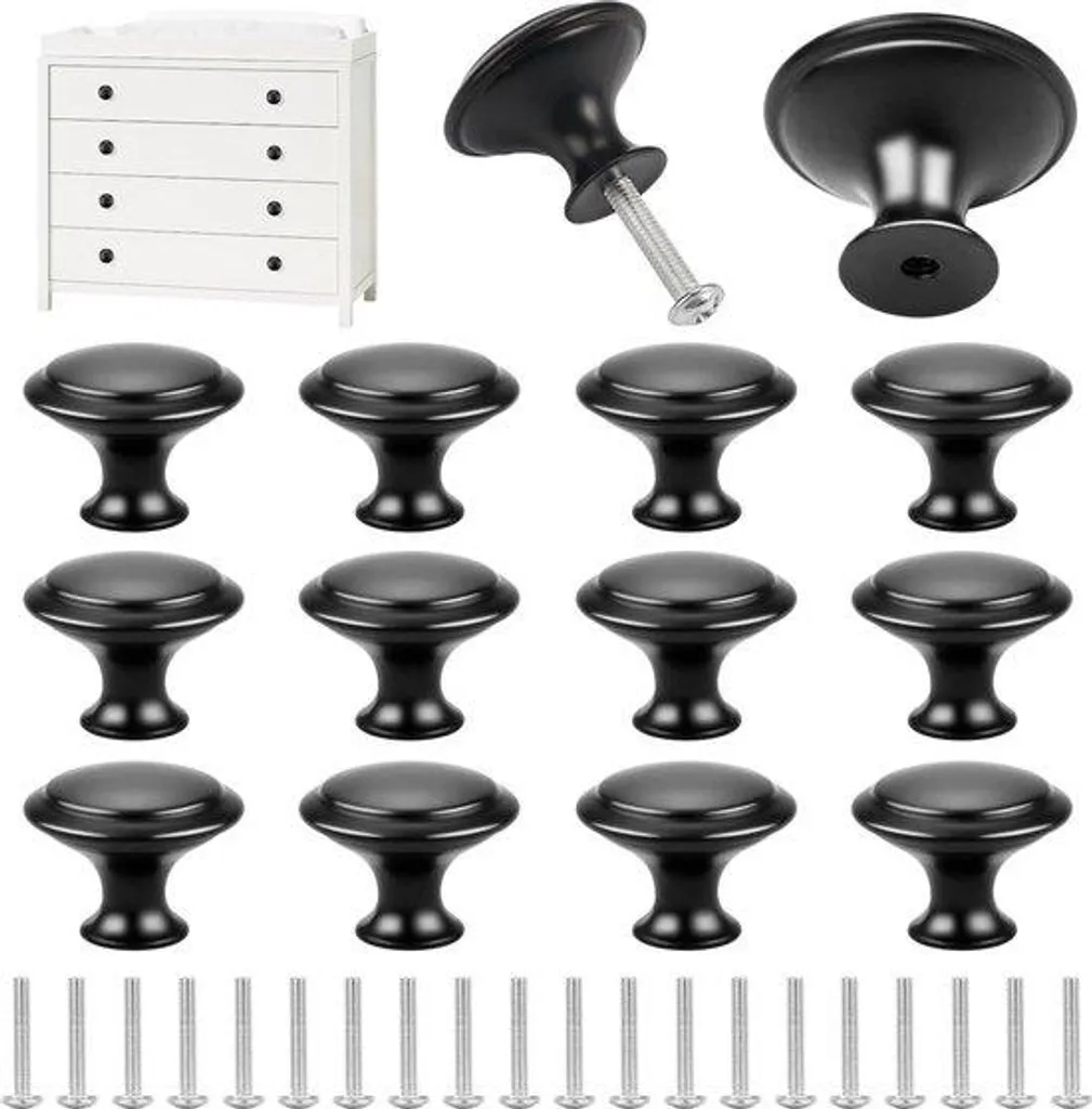 Set de 12 boutons de meubles pour rénovation de cuisine et placards d'inox