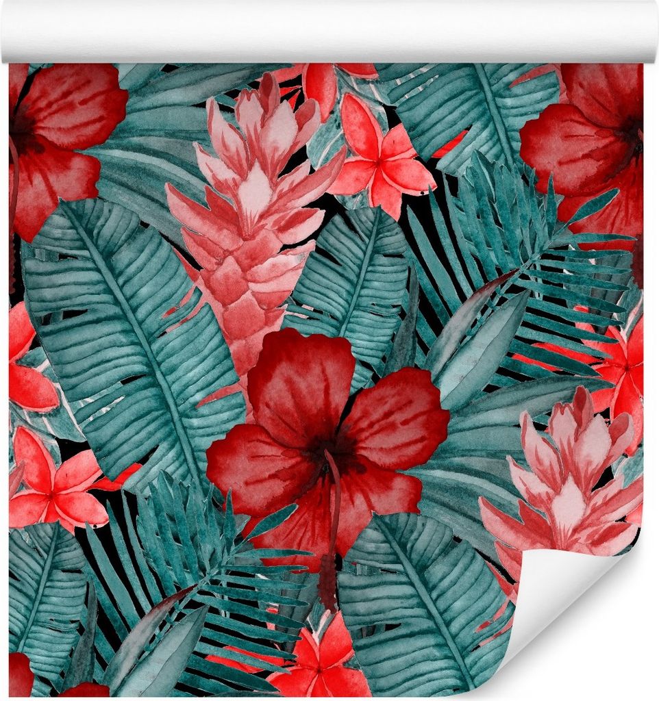 10m VLIES TAPETE Rolle Natur Blumen Flora Pflanzen Exotisch Palmen XXL
