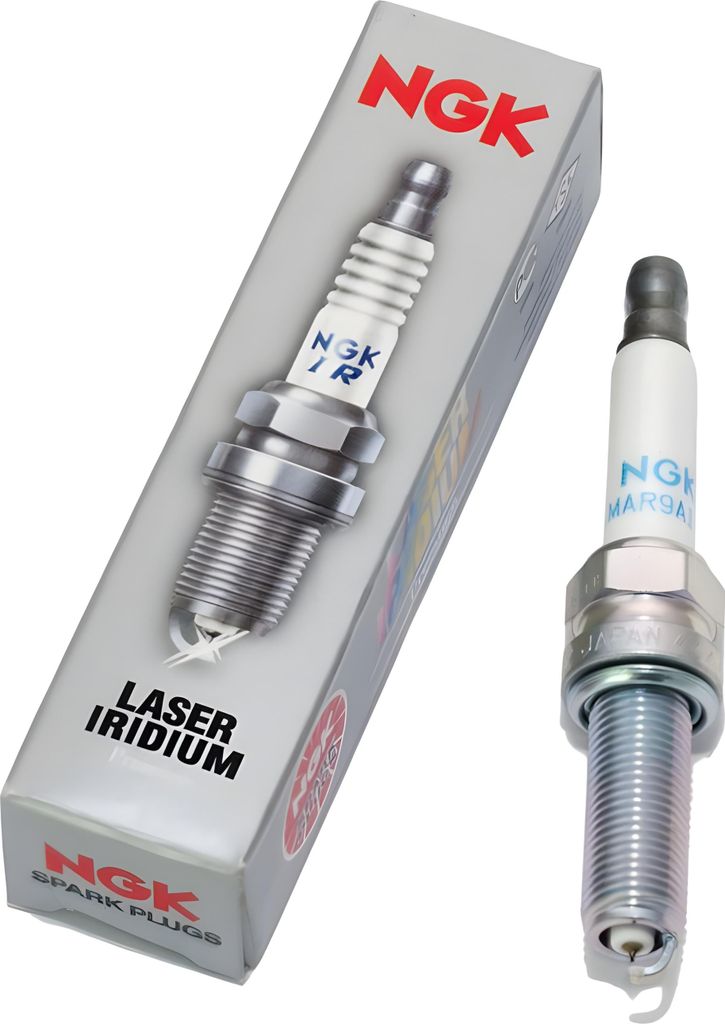 Zündkerzen Set NGK 2x LMAR9AI-10 Iridium-Zündkerze entstört, 26,5mm besonders langes Gewinde Ø 10,0mm Hex 14,0mm, Elektrodenabstand 1,00mm, Wä...