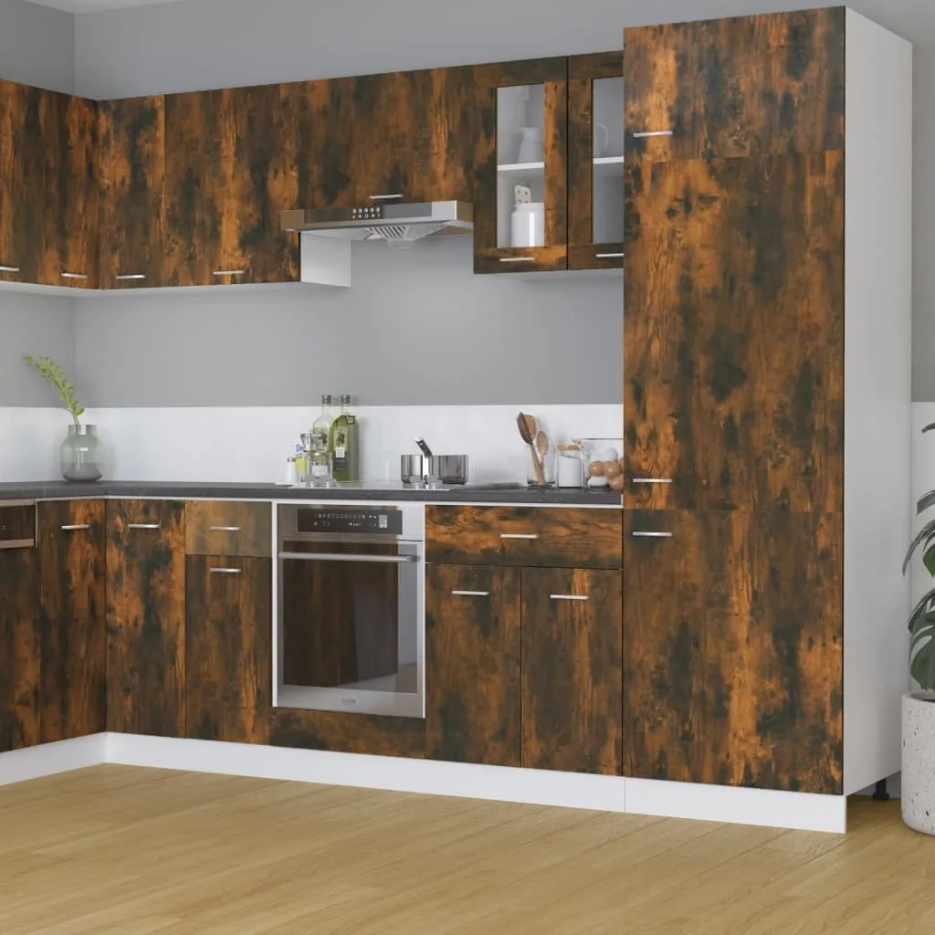 Crea il Tuo Angolo Relax: Parete Attrezzata Vetro e Rovere Fumé