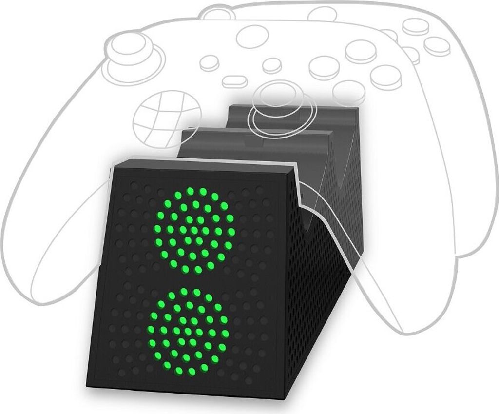 Qware Dual Charger Kompatibel mit Xbox X/S Series – Ladegerät für 2 Controller