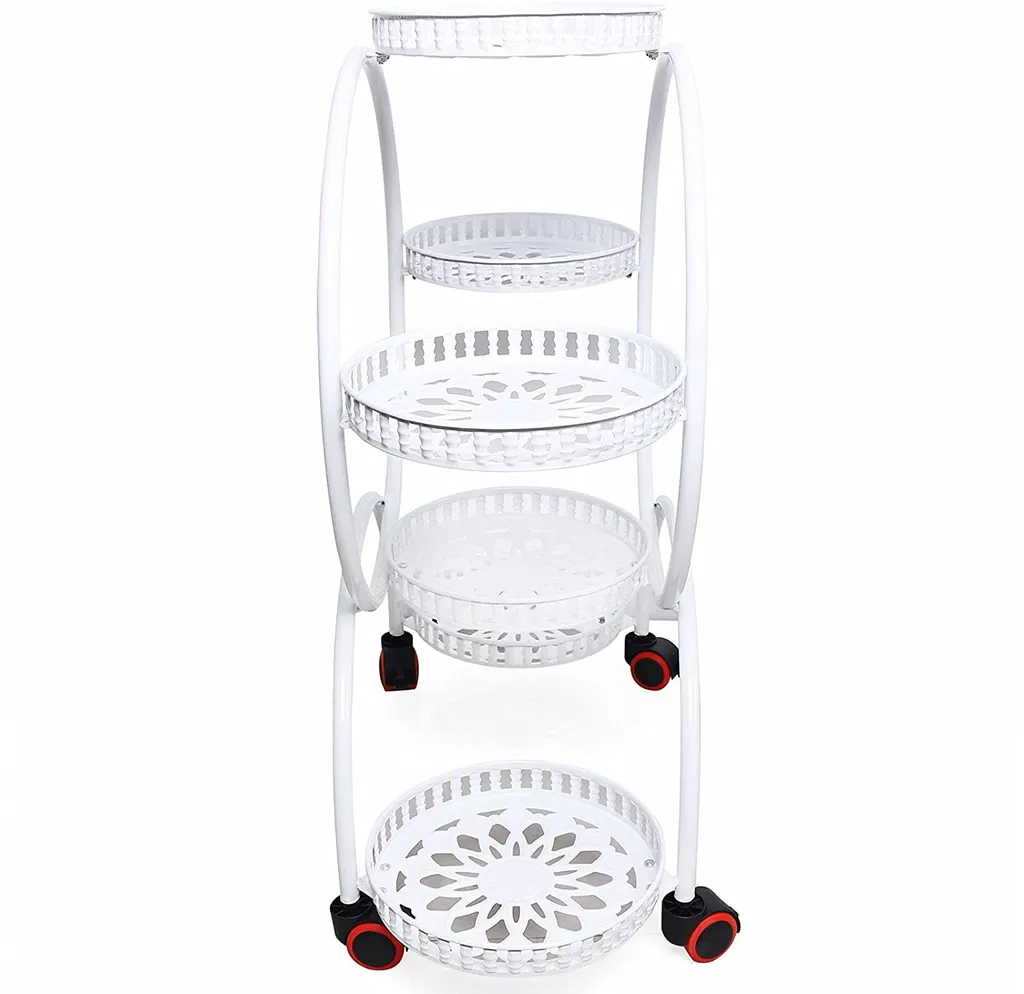 Support de pots de fleurs en métal à 6 plateaux modulables - 5