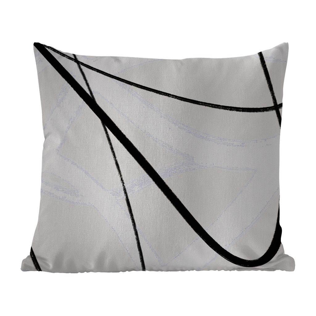 MuchoWow Outdoor Kissen - Linie - Abstrakt - Minimalismus - Pastell - 50x50 cm - Wetterfest - Lounge Kissen - Komfortabel - Kissen mit Bild