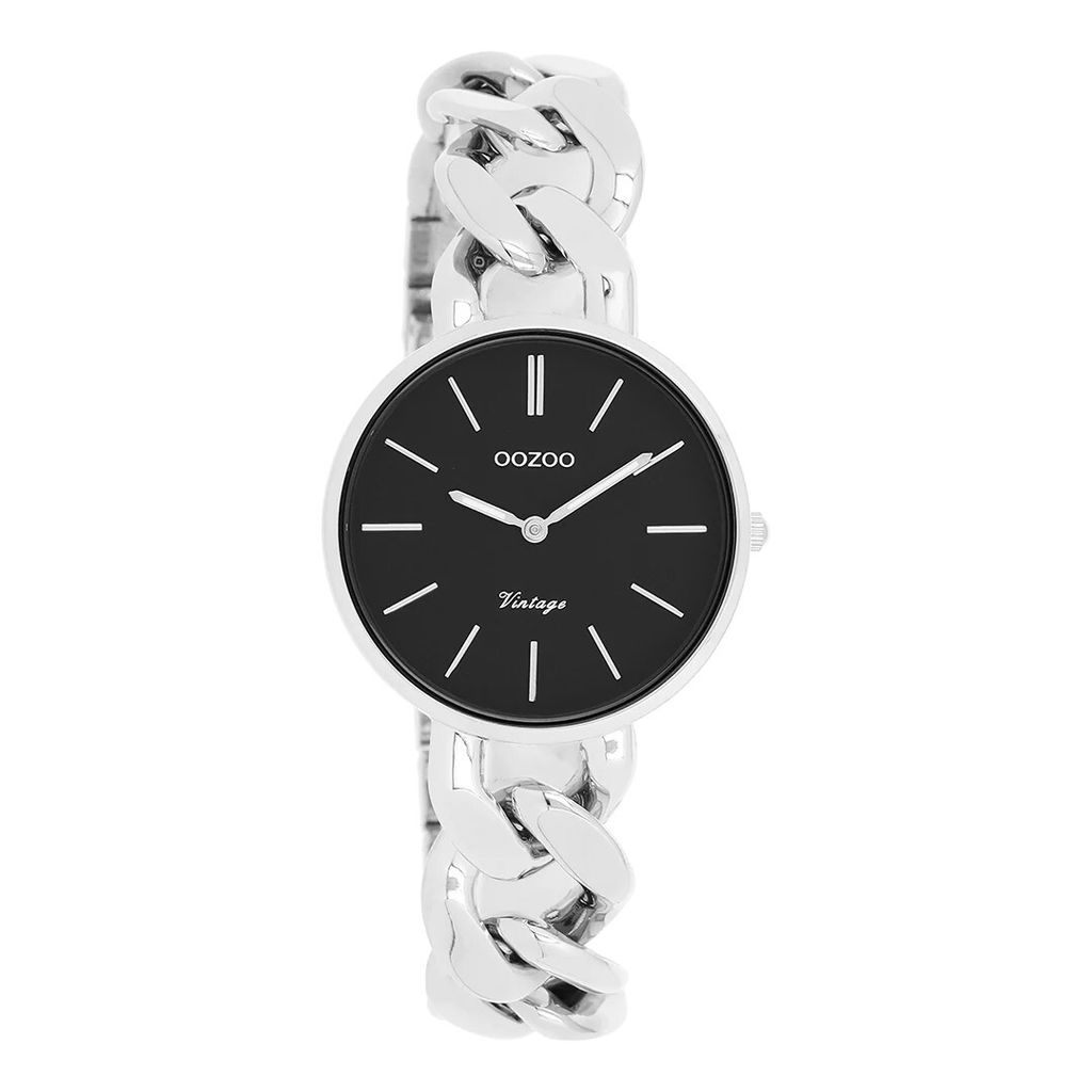 Oozoo Armbanduhr silber Metall Vintage Series Damen Analog-Quarzuhr UOC20356