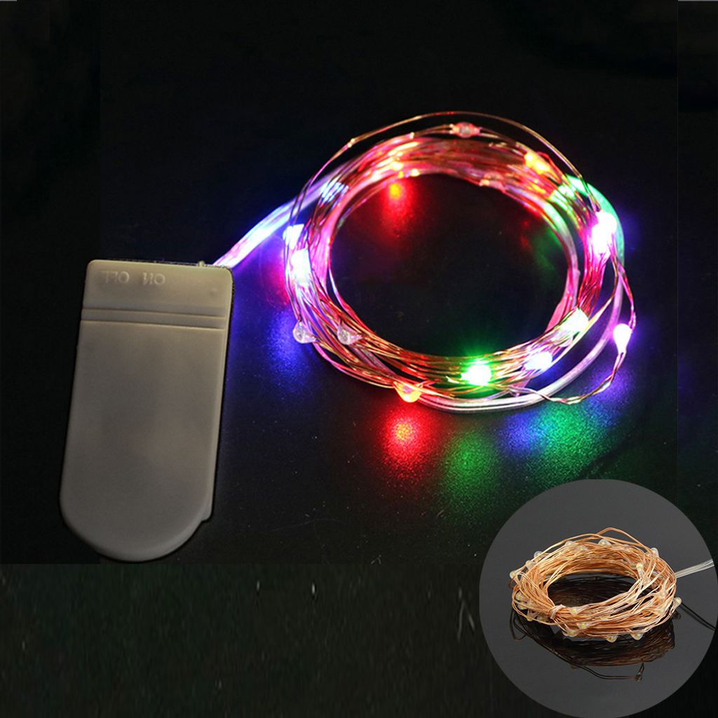LED Draht-Lichterkette Micro  LED Batterie Dekobeleuchtung