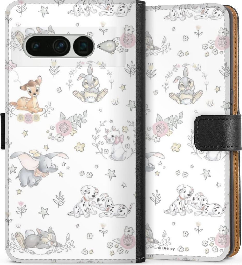 DeinDesign Klapphülle für Google Pixel 7 Pro Handytasche Lederhülle Tasche Bambi Disney Dumbo