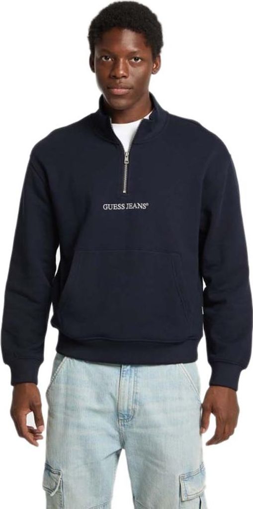 Guess Jeans Embro Regular Fit Halbreißverschluss-sweatshirt Blau 2XL Herren Blau 2XL