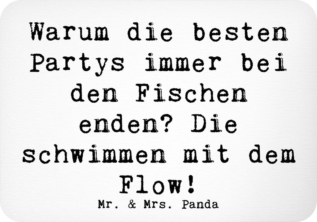 Mr. & Mrs. Panda magnet Spruch Fische Flow Spaß - Weiß - Geschenk, Empathie, haftmagnet, Kühlschrankmagnet, Geschenke Astrologie, Party, Tierkre...