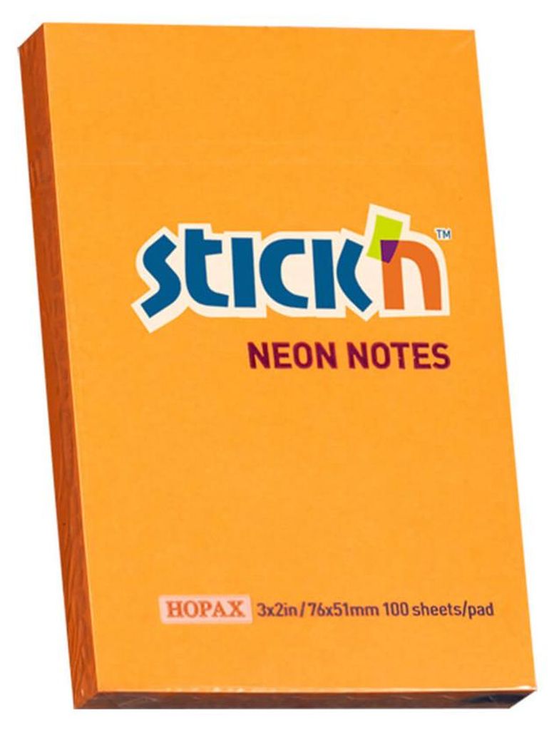 Selbstklebende Haftnotizen Neonorange – 100 Blatt, Premium Bürobedarf für Organisation und Notizen
