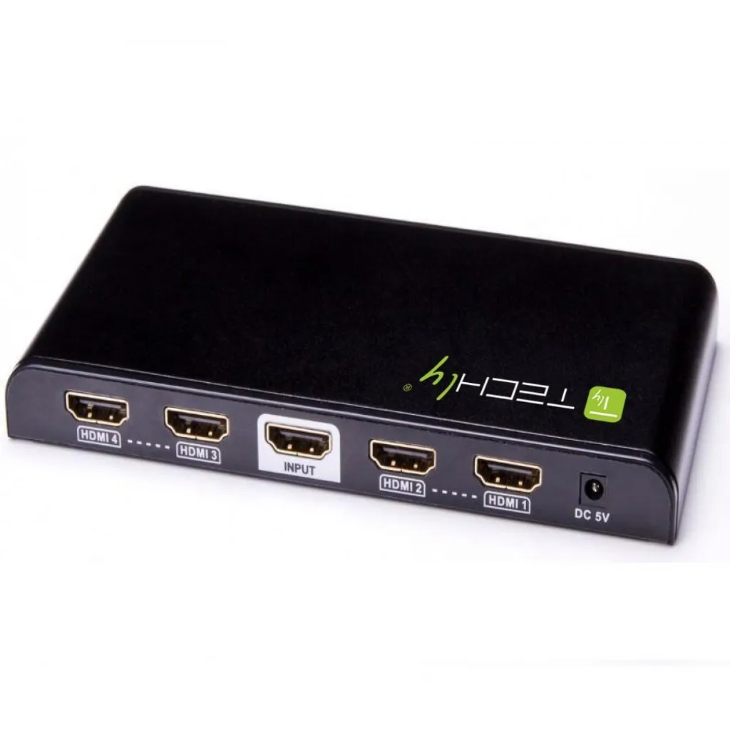 Splitter HDMI 3D Techly boîtier de répartition 4K UHD quatre voies - 9