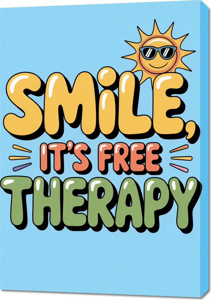 Bild 70x100cm Motivationsaffirmation Retro Vintage Für Das Wohnzimmer Smile