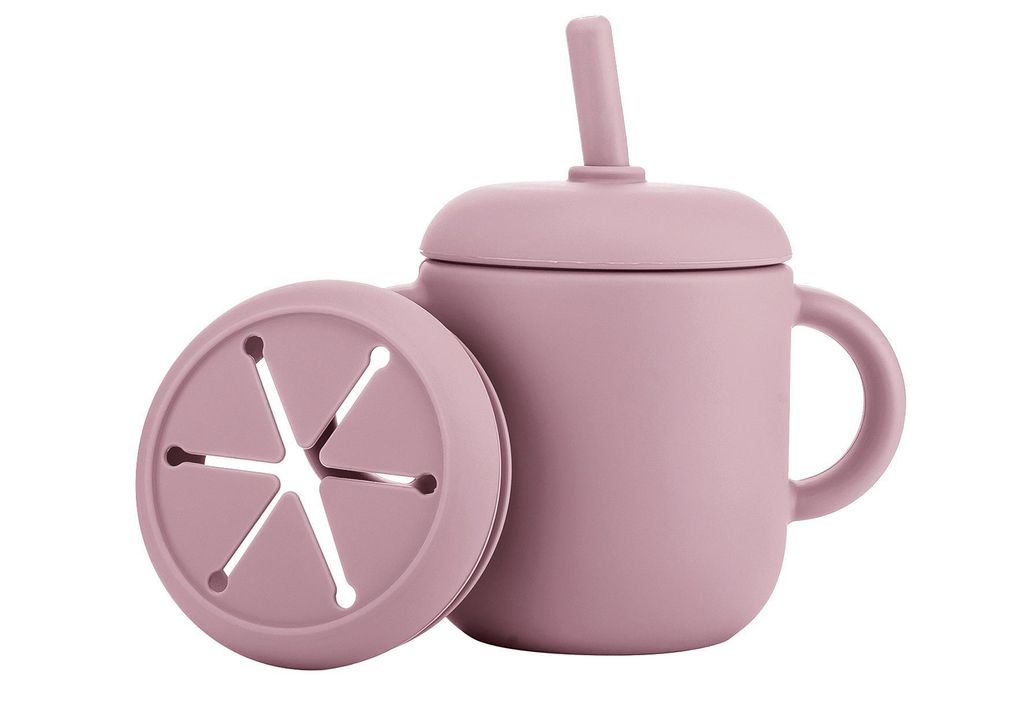 Reer 2in1 Trink- und Snackbecher mit Trinkhalm