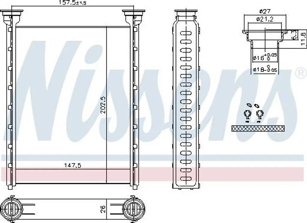 Réparer Fuite Chauffage Giulietta - Radiateur NISSENS 707214 OE
