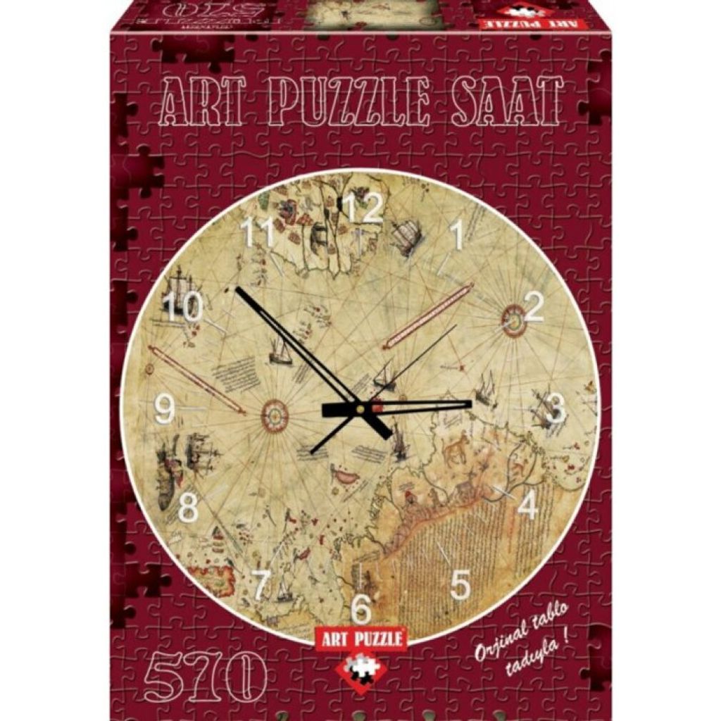 ART PUZZLE Puzzle Uhr Karte von Captain Reise 570 Teile Produktbild 