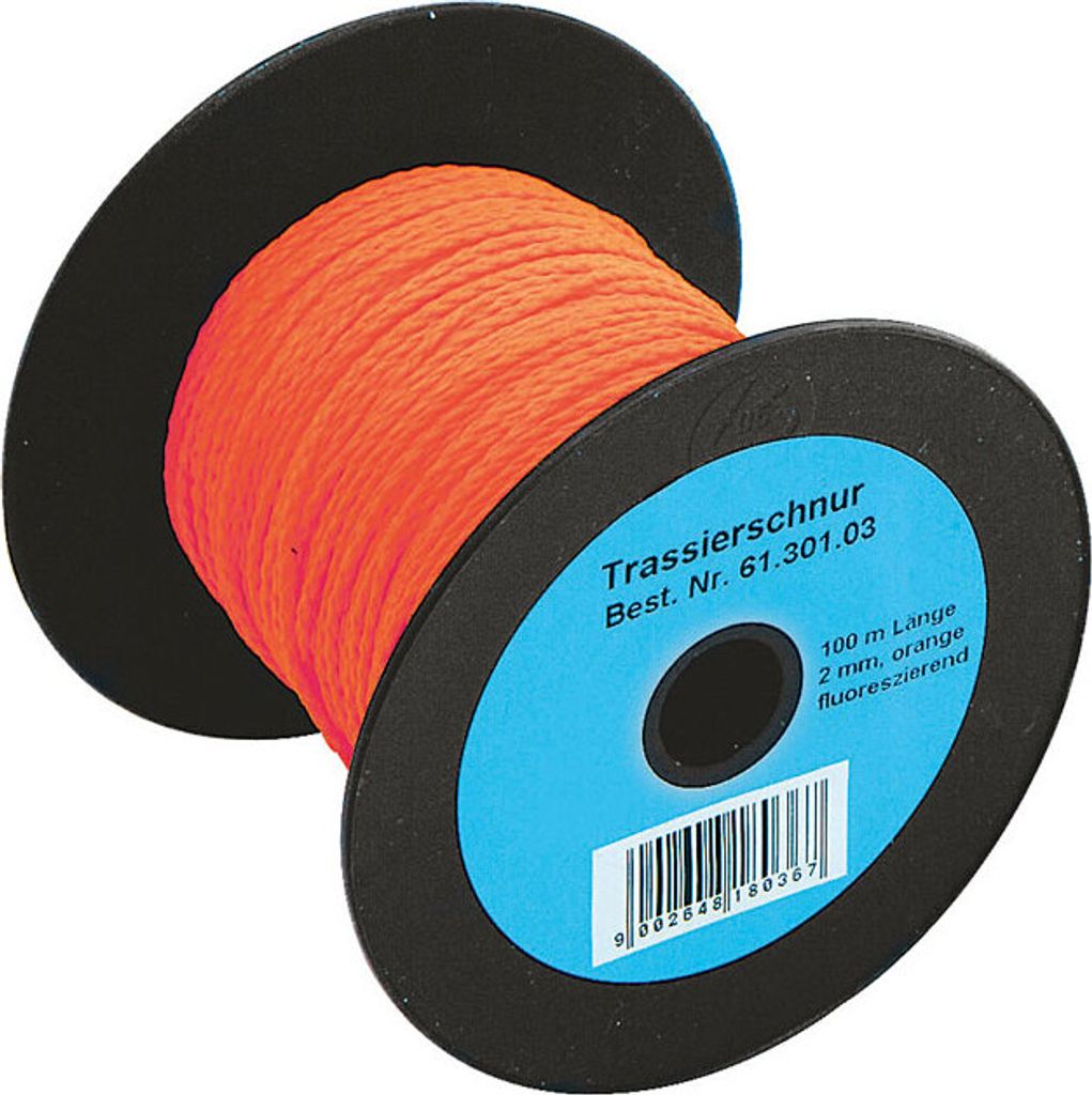 Hm Trassierschnur 100 M, 2 Mm Orange Fluoreszierend
