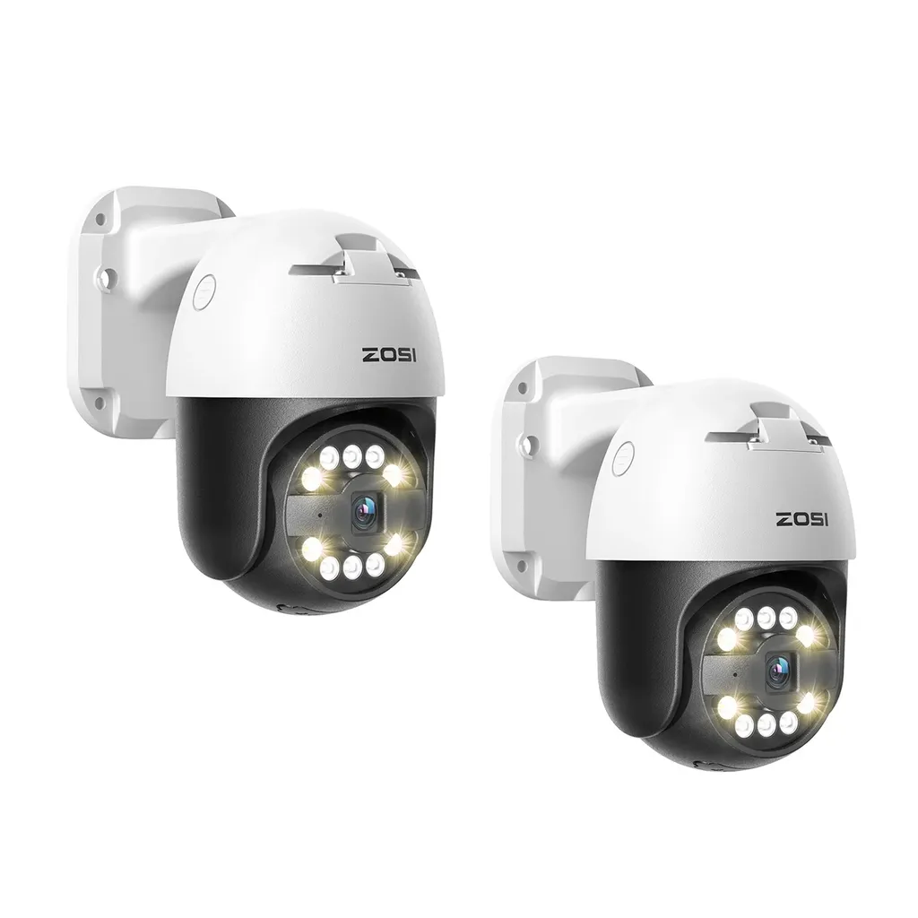 Caméra Extérieure 5MP Vision Nocturne Couleur et IA - Pack de 2 ZOSI