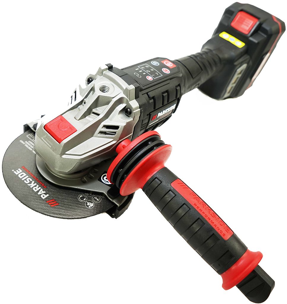 PARKSIDE PERFORMANCE 20 V Akku-Winkelschleifer 125 mm / inkl. 2 Akkus (4Ah) und Ladegerät (2,4A)