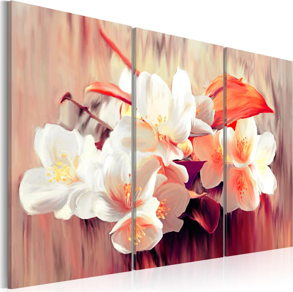 Quadro Relax Spiaggia e Fiori 120x80 - Stampa Artistica su Tela TNT