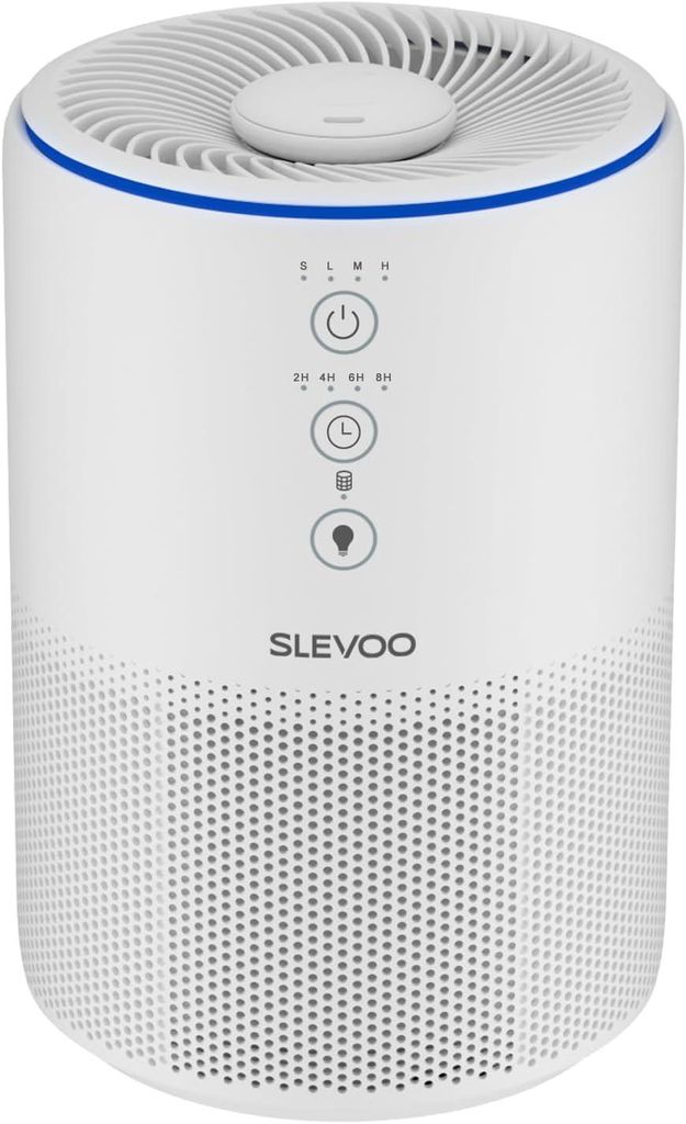 SLEVOO Luftreiniger für Zuhause, Allergiker & Haustiere, 3-in-1 HEPA Filter, Gerüche & Rauch reduzieren, Schlafmodus, leise 22 dB, 40 m²