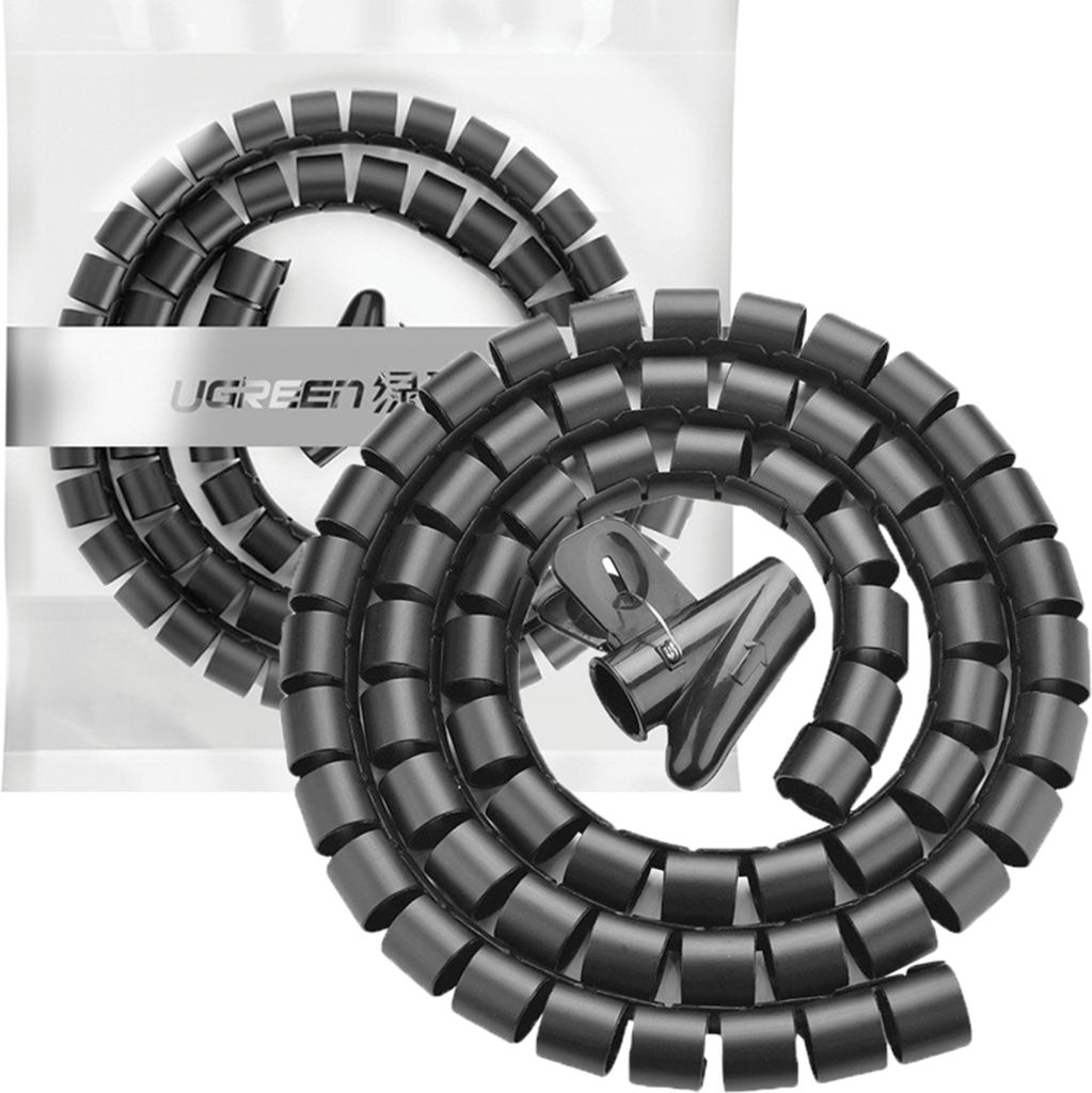 UGREEN Kabel-Organizer-Rohr, 25 mm, 3 m - Schwarz Produktbild 