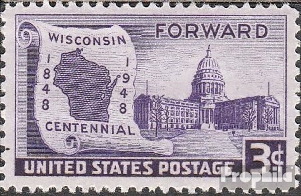 Briefmarken USA 1948 Mi 569 (kompl.Ausg.) postfrisch Wisconsisn