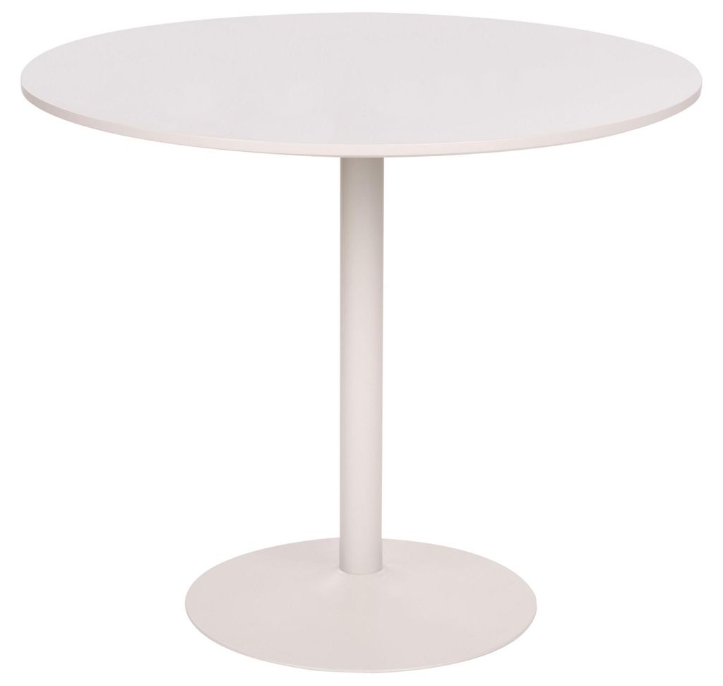 BELIANI Esstisch Kaschmir Hellbeige MDF-Tischplatte Rund ø 90 cm mit Standfuß für 2 Personen Modernes Skandi Design Küchentisch Esszimmertisch