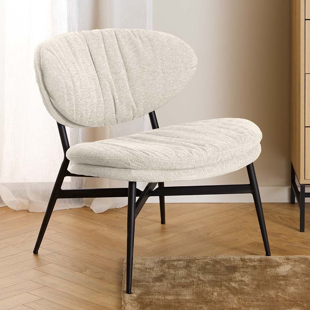 Smuk Chenille Sessel Miles Beige