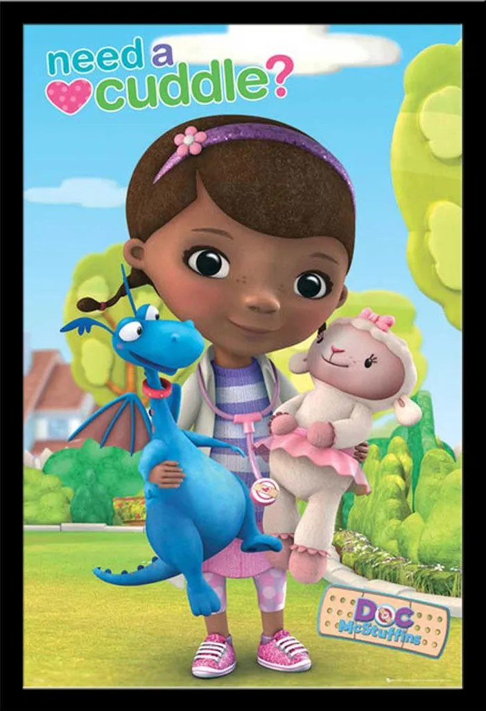 Quadro Dottoressa Peluche con Cornice Nera Shinsuke - Arreda con Amore