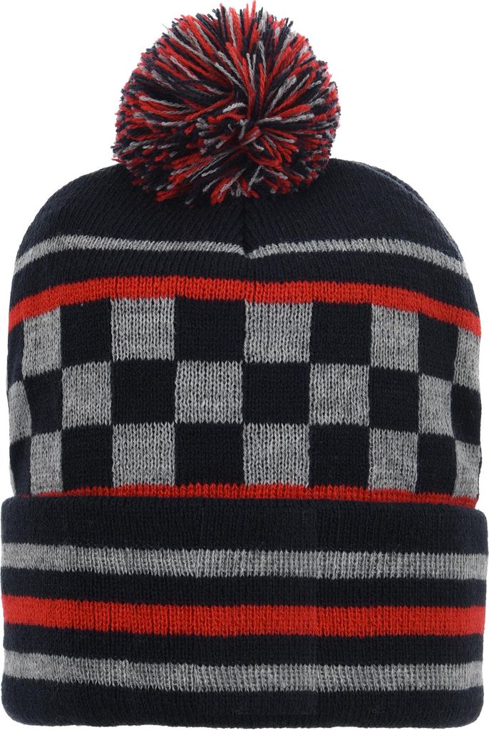 Cars Lightning McQueen Kinder Jungen Winter-Mütze Bommelmütze , Farbe:Dunkel-Blau, Größe:52