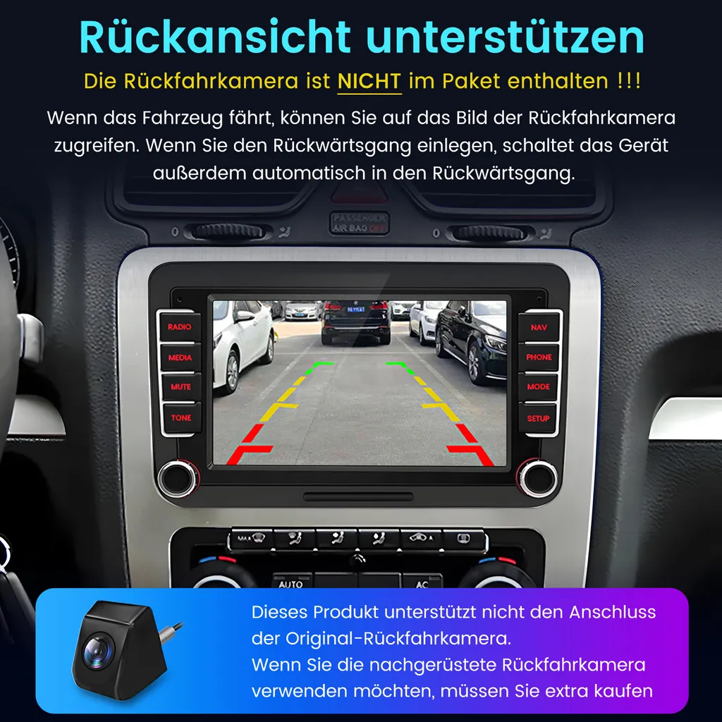 Sistema Infotainment VW Android 13 2DIN 7 Pollici GPS WiFi Bluetooth - 8