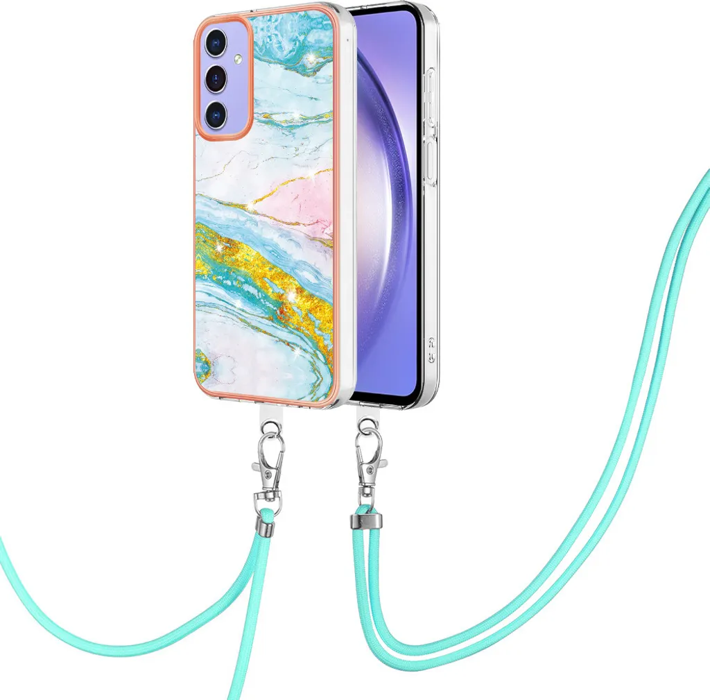 Cover Cordino Samsung Galaxy A15 Turchese | Accessorio Moda 2024