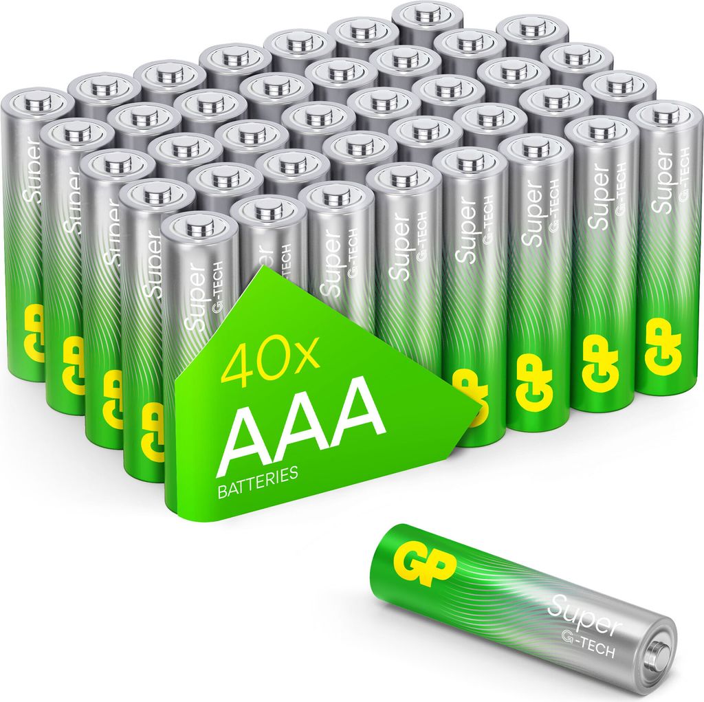 1x40 GP Super Alkaline AAA Micro Batterien PET Box 03024AETA-B40