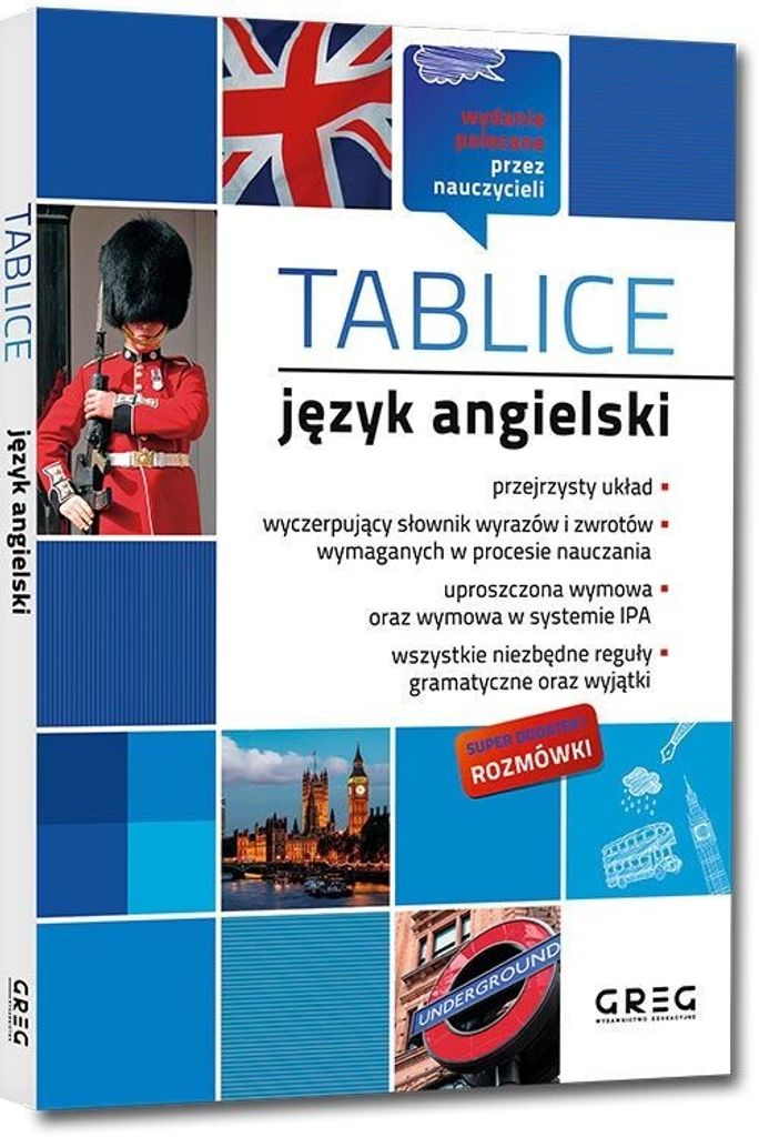 Tablice język angielski + rozmówki - Jacek Paciorek, Małgorzata Dagmara Wyrwińska (Bildungshilfen für Gymnasium und Fachschule auf Polnisch)