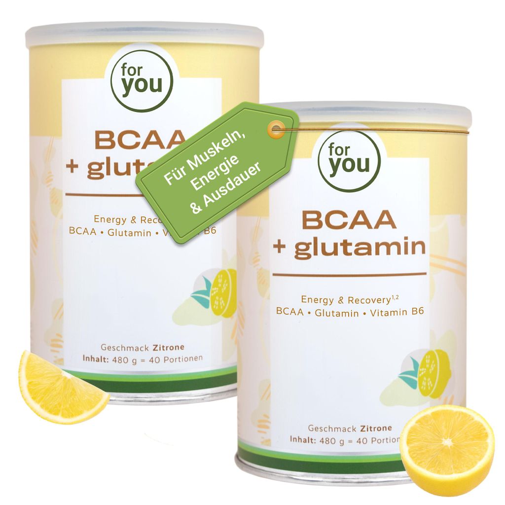 for you BCAA + Glutamin Energy & Recovery - Zitrone Produktbild 