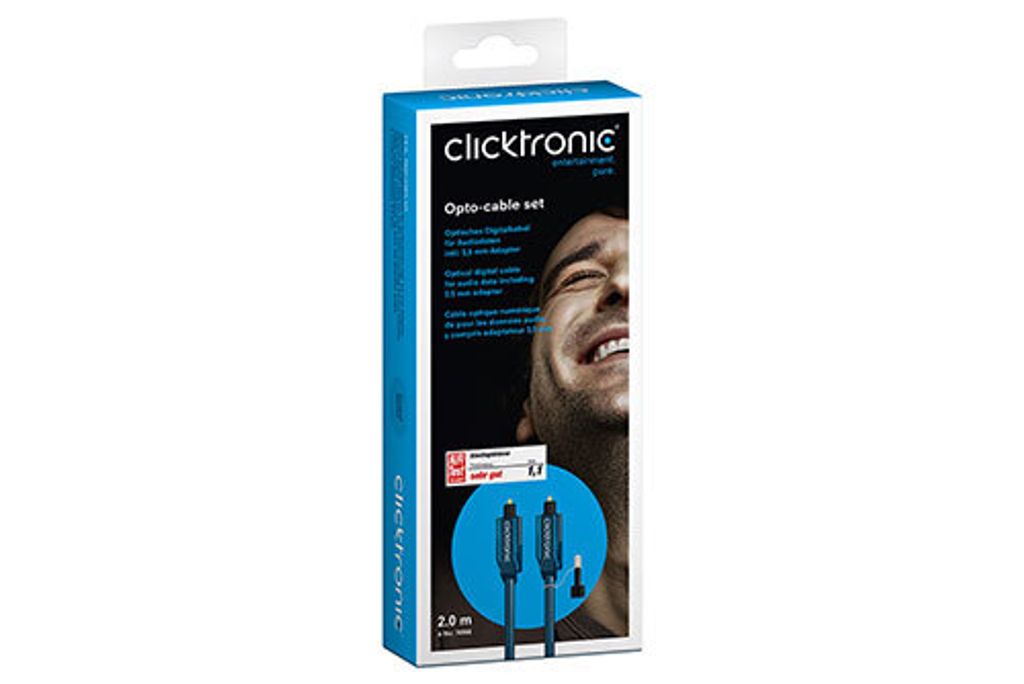 Clicktronic 70368 Casual Toslink Opto Kabel 2m blau
