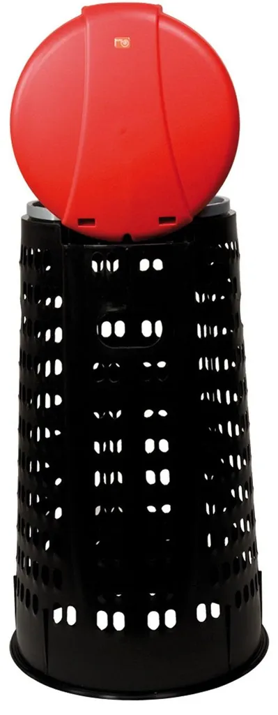 Solution de tri sélectif pour cuisine moderne Tata Ics rouge sur pied