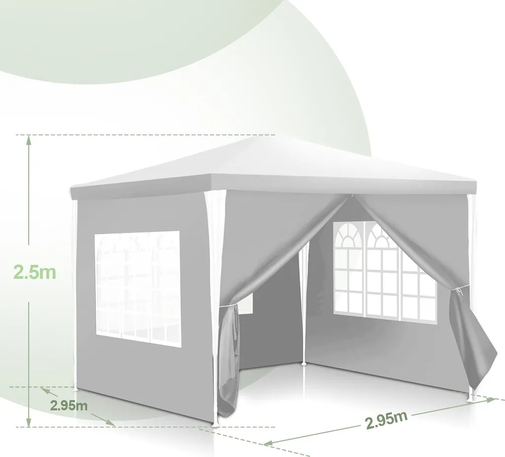 OFFERTA Gazebo 3x3 Izrielar Bianco Pieghevole | Tutto Incluso + Borsa - 2
