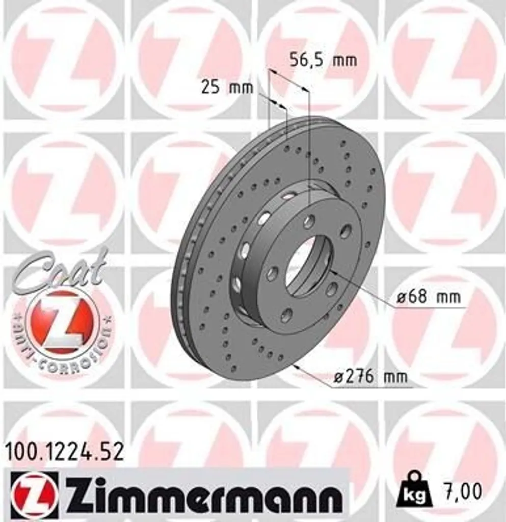 Stop Vibrations Freinage Audi 80 B4 S2 Quattro via Disques Zimmermann