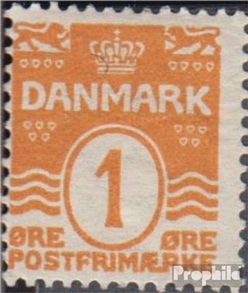 Briefmarken Dänemark 1905 Mi 42A mit Falz Wellenlinien