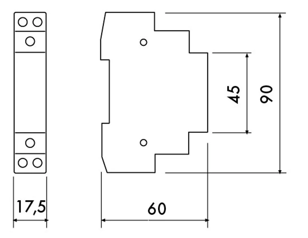 Télérupteur modulaire 2 contacts 230V PERRY pour commande d'éclairage mural - 4