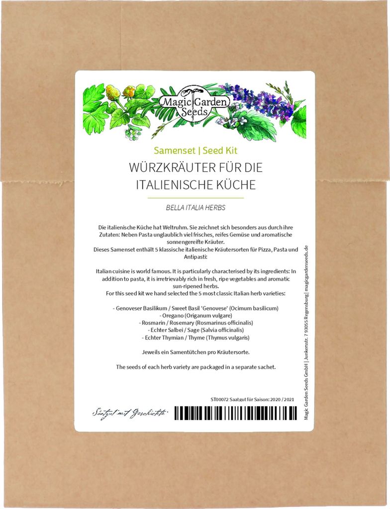 Würzkräuter für die italienische Küche - Samen-Geschenkset Produktbild 