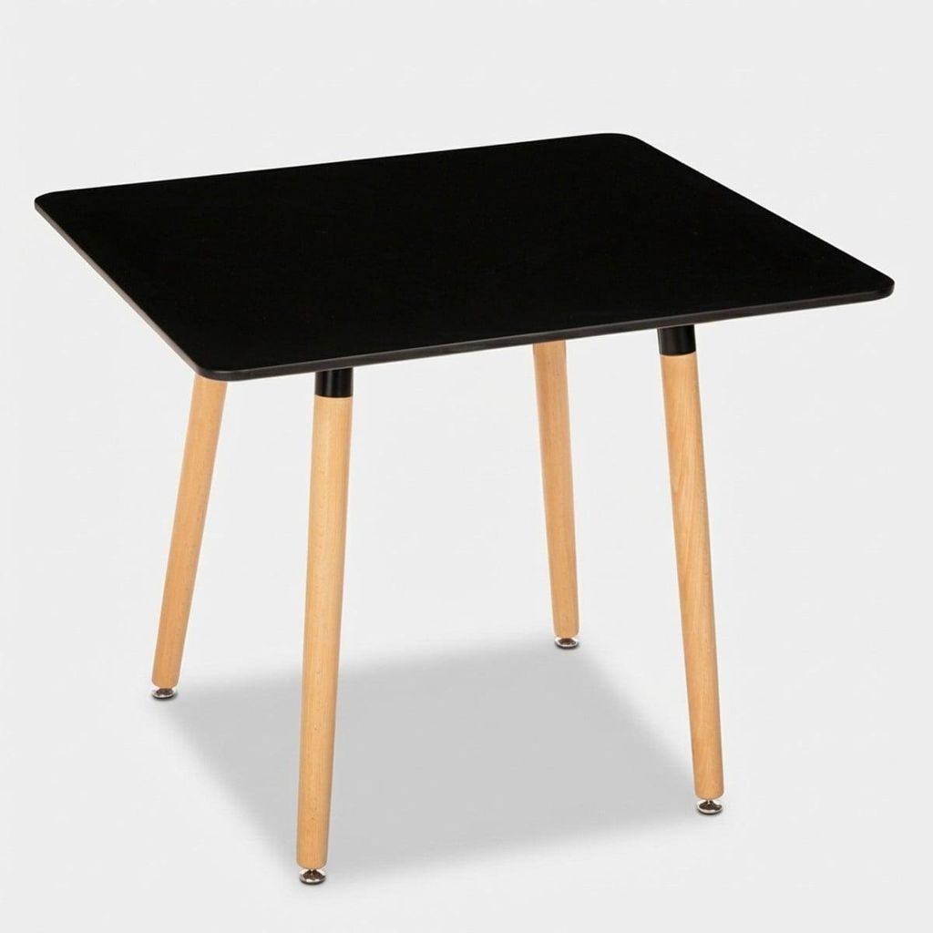Quadratischer Tisch 80x80 in nordischem Design Holz für Produktbild 