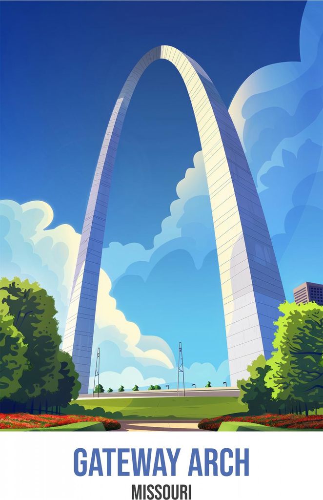 Plakat 75x100cm Gateway Arch