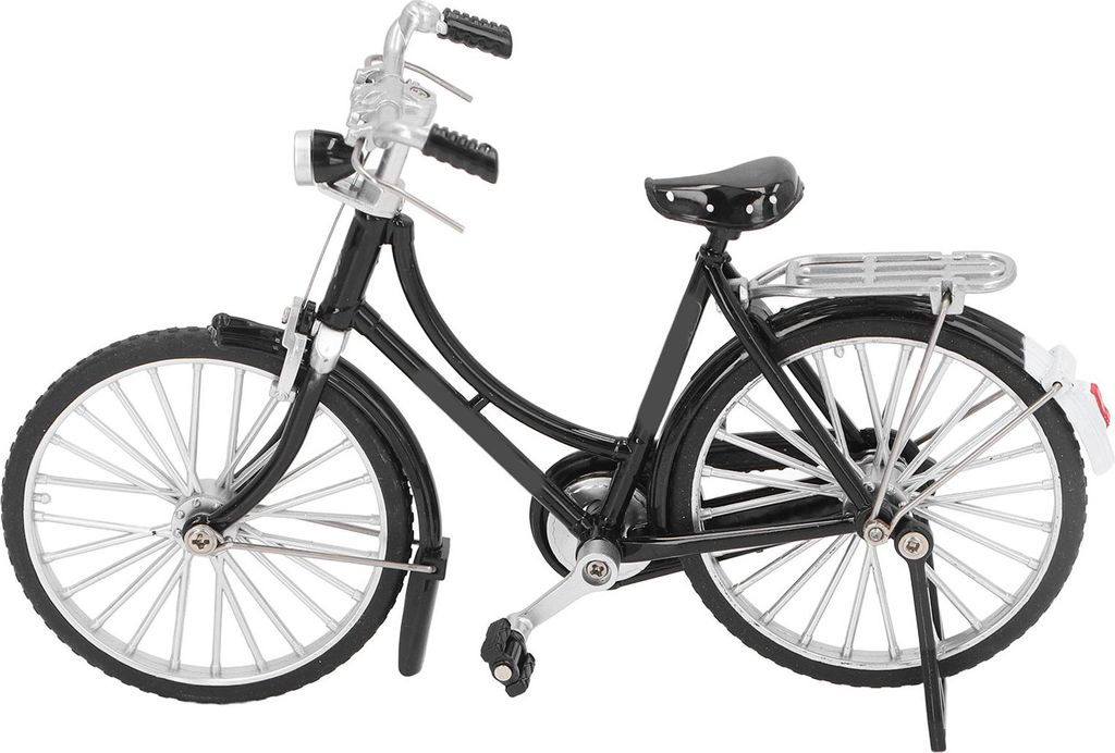Fahrradmodell, Retro-Fahrrad-Ornament, Vintage-Legierung, Figur, lebensechte Sammlung, Dekoration für Kinder und Frauen, Schwarz