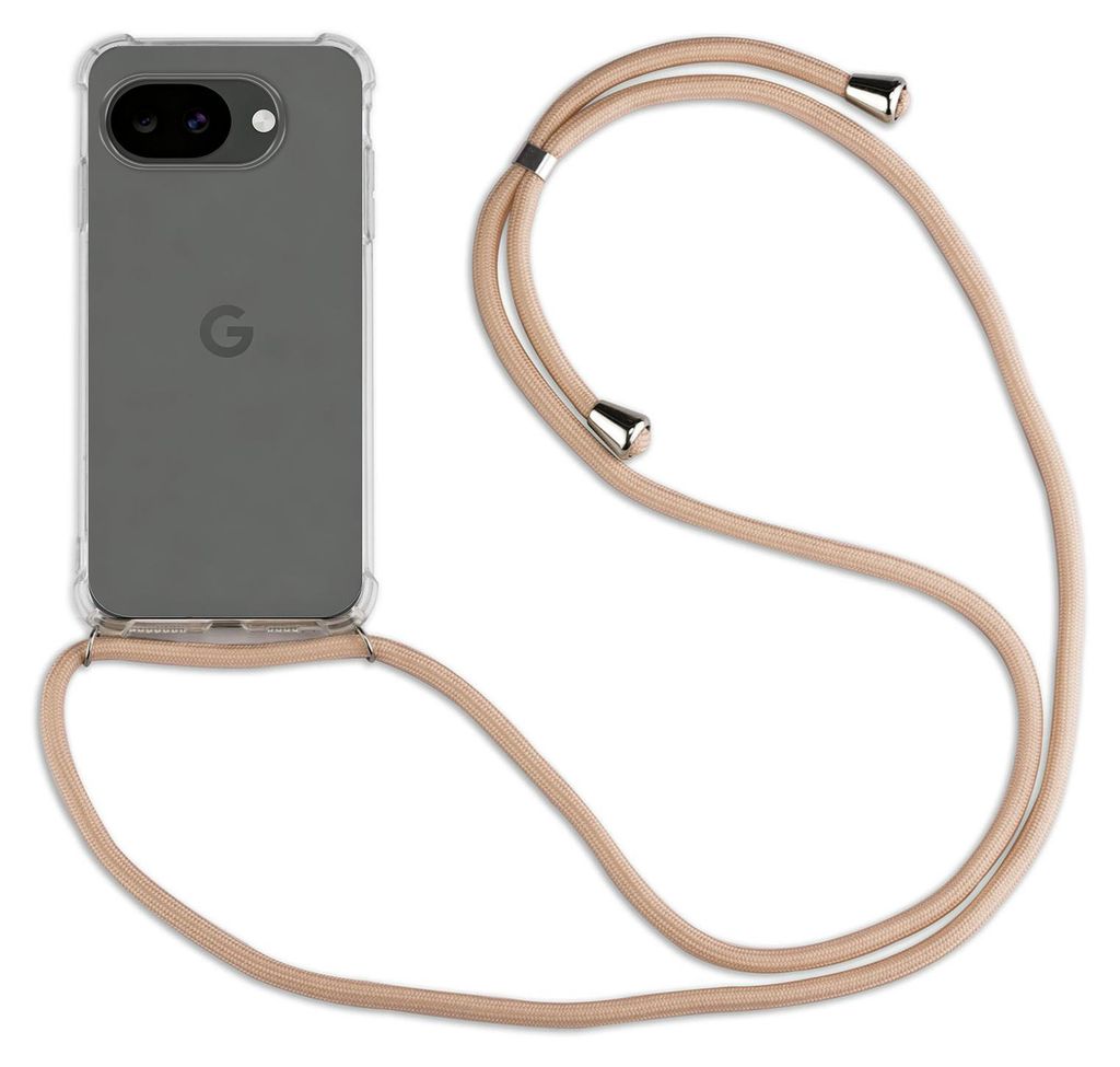 Handykette für Google Pixel 10A Handyhülle mit Band Hülle Kordel in Beige