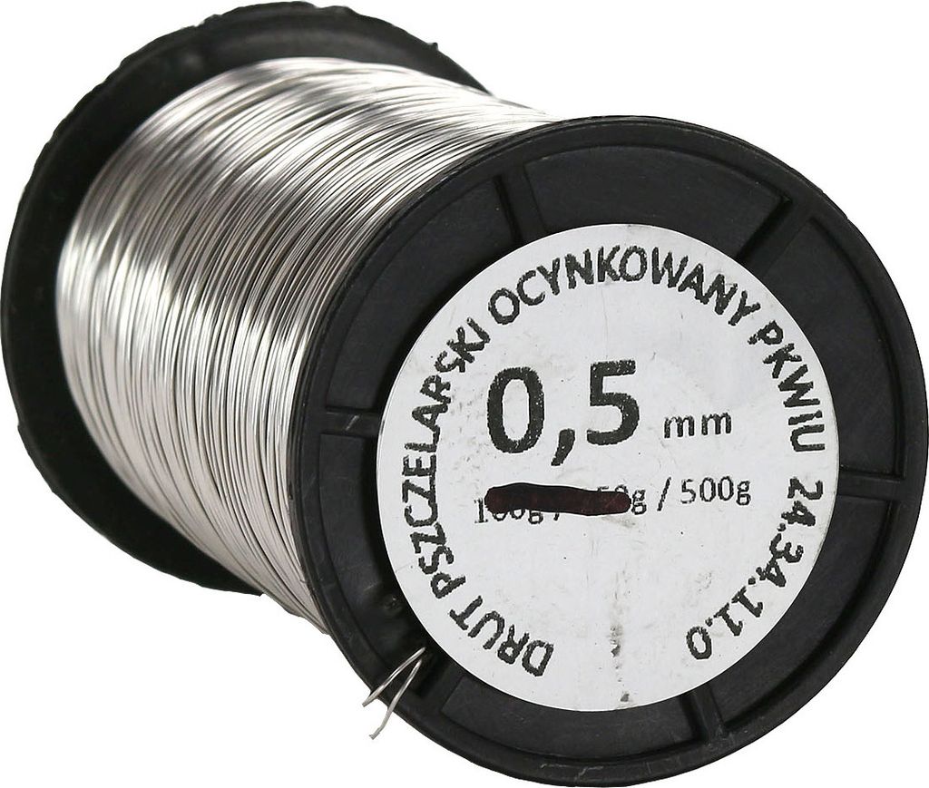 Wabendraht verzinkt, Ø 0,5 mm, Spule 500 g, rostfrei