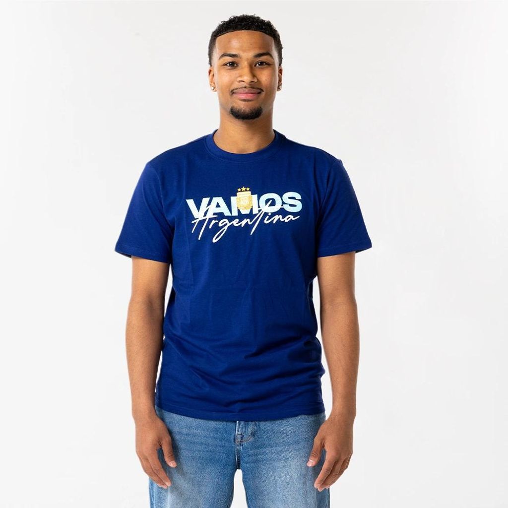 Argentinien T-Shirt Herren - Größe S bis XXL - Offizielle AFA Fanartikel - Fan Shirt Argentinien - 100% Baumwolle