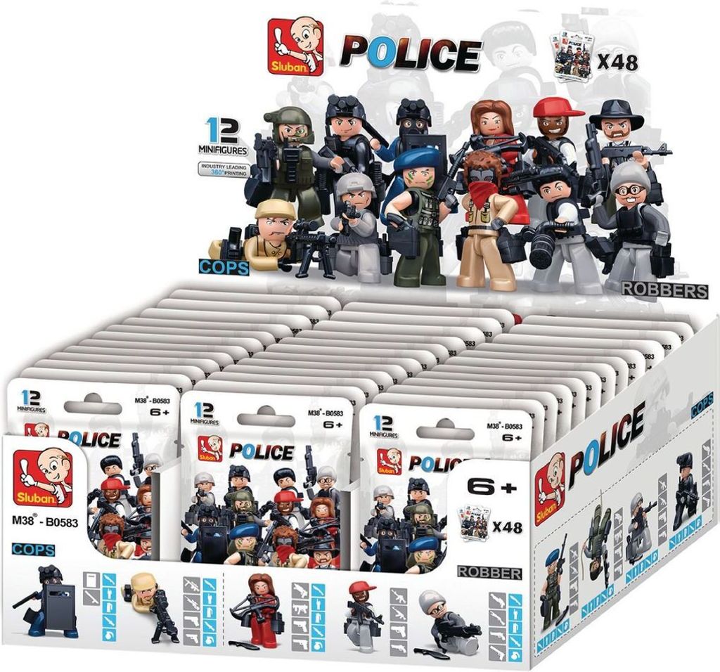 Sluban Police Display Polizisten & Räuber 48 Stück Produktbild 