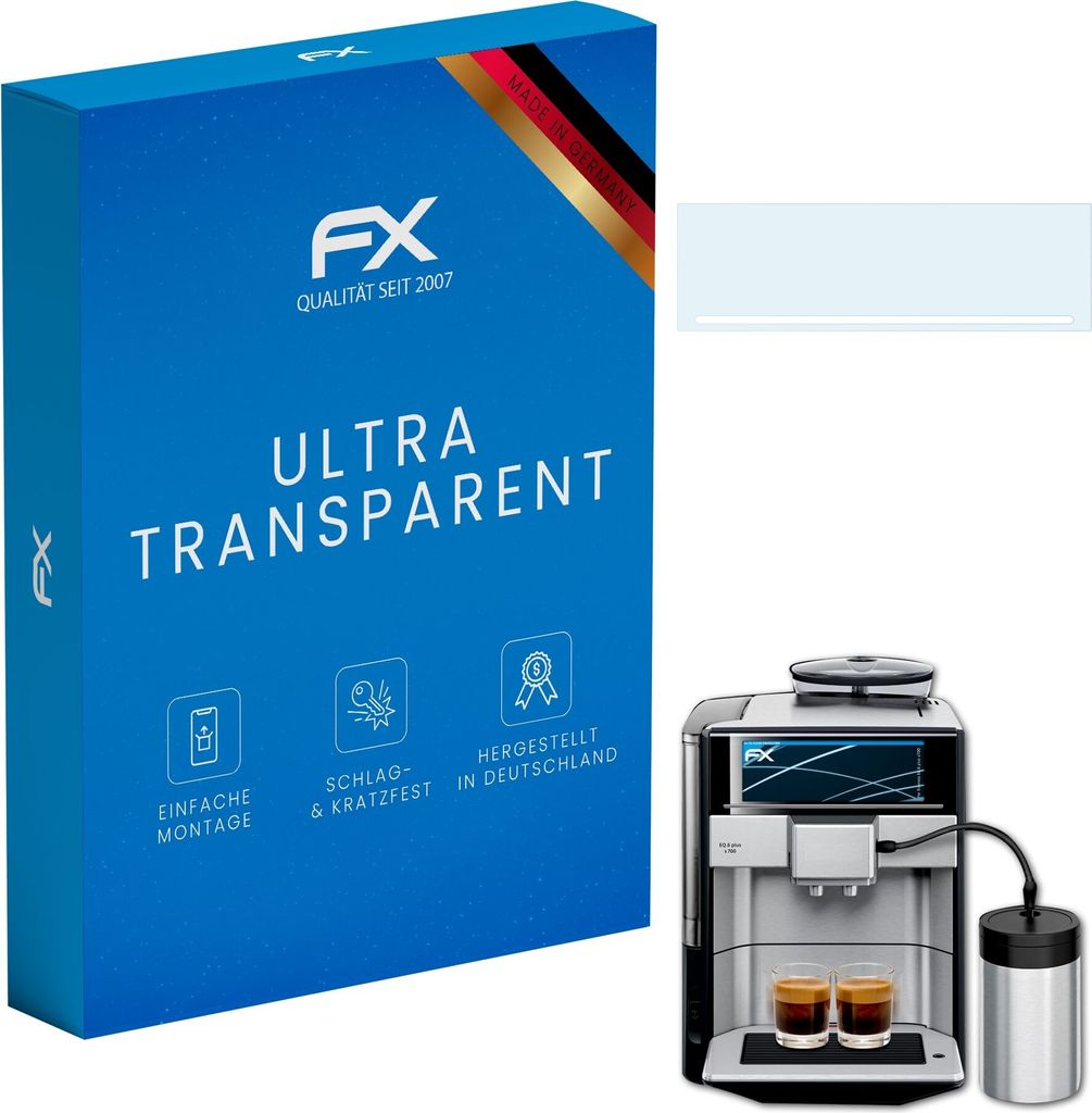 atFoliX FX-Clear 2x Schutzfolie kompatibel mit Siemens EQ.6 plus s700 Displayschutzfolie
