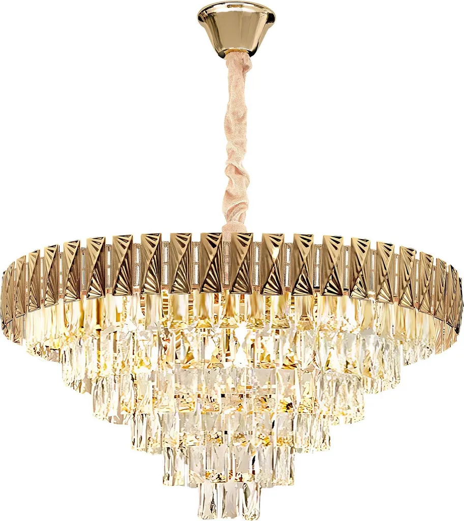 Lustre Suspension Moderne Gold 80cm Toolight - Éclairage Plafond Or